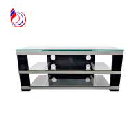 latest fashion fancy tempered glass lcd tv stand