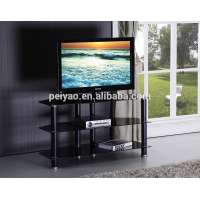 Modern tempered glass and aluminum tube TV stand,tv table for living room