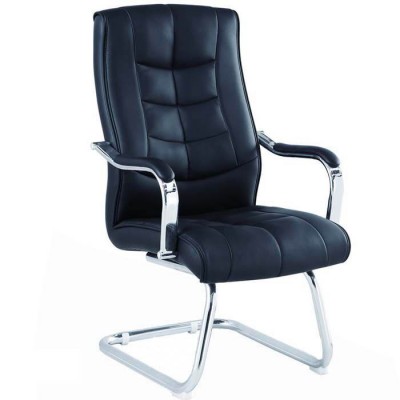 Black Pu Leather Metal Frame Design Executive Manager Office Chair Boss Desk Chair