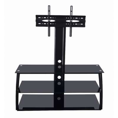 Latest design tempered glass metal aluminum frame tv cabinet adjustable TV stands