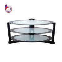 clear tempered high gloss glass tv stand