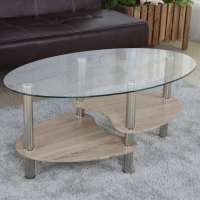 High quality modern style white multifunction Tea table  Glass coffee table