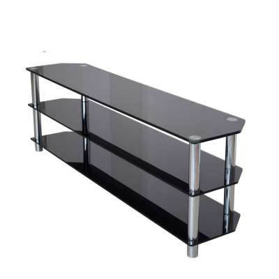 Modern cheap tv cabinet 3 tier tempered glass tv stand RA038