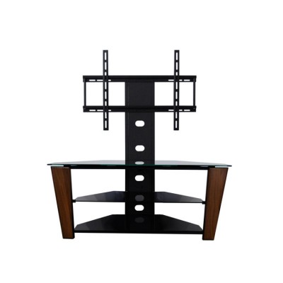 tv base stand bracket metal and wood lcd glass tv stand